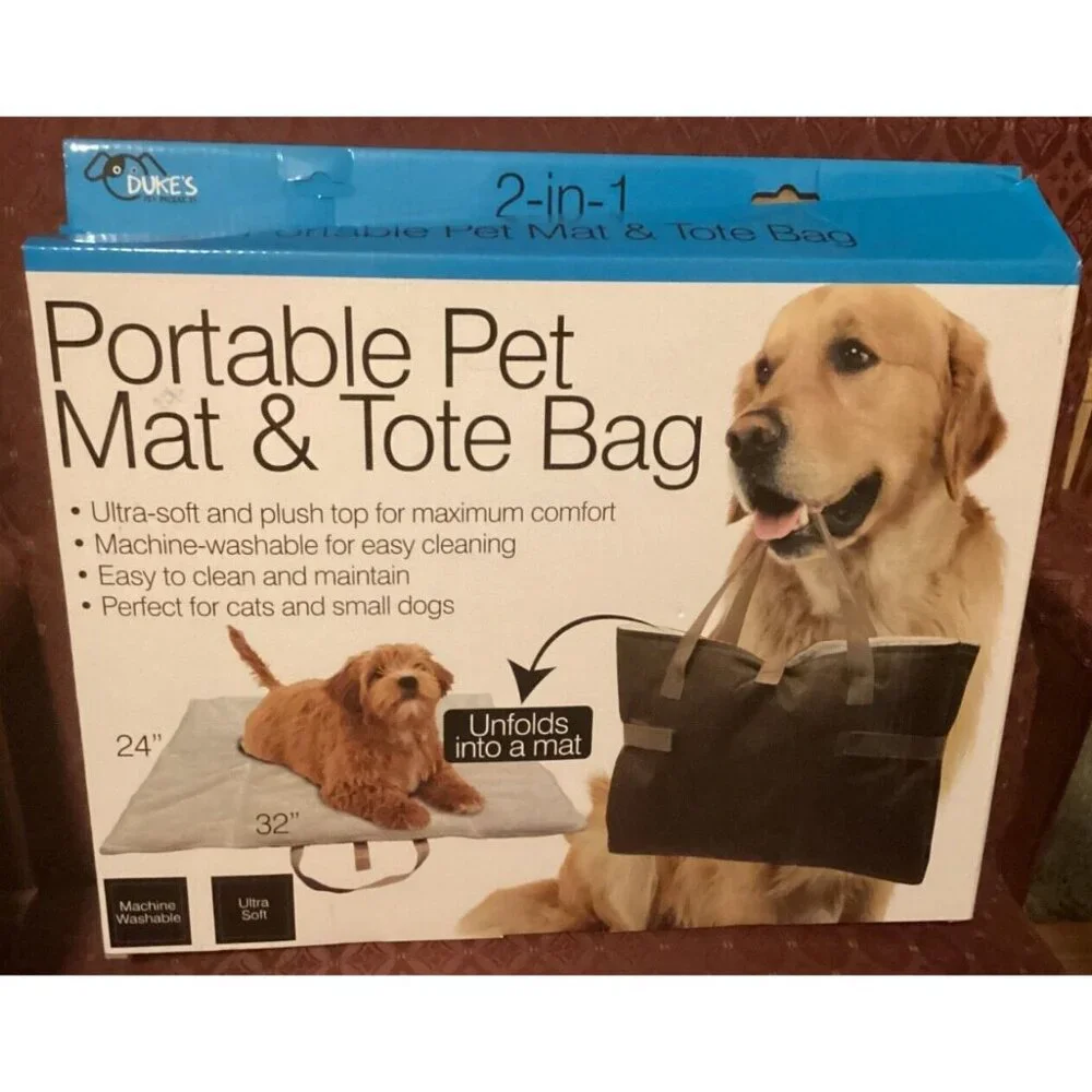 Portable Pet Mat & Tote Bag machine washable ultra soft